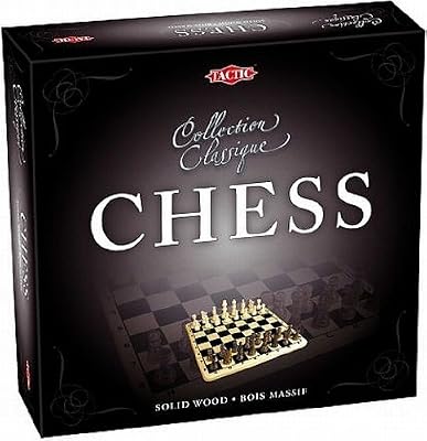 Tactic - 40218 - Jeu de Société - Coffret Echecs en Bois