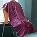 So Beauty Professional Anti-static Hairdressing Half Transparent Cloak Salon Apron for Barbers Hairstylist Wine Red
