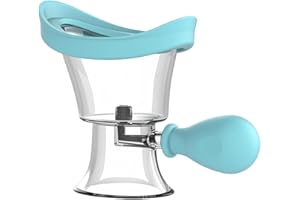 CAREOR Eye Wash Cup, Portable Reusable Eye Wash Cleaner Kit Silicon Manual Air Pressure Eye Cleaning Cup Tool Effective Eye Rinse Clean Dust Makeup Irritants (Blue)