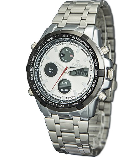 timiep Herren Stahl Outdoor Sport Chronograph Armbanduhr geschrieben c1275-sliver Wasser Proof timiep Herren Stahl Outdoor Sport Chronograph Armbanduhr geschrieben c1275-sliver Wasser Proof