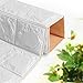 Produktbild PE Schaum 3D Wandpaneele Selbstklebend, 3D Ziegel Tapete, Brick Pattern Wallpaper für Schlafzimmer Wohnzimmer Moderne tv DIY Wandaufkleber LuckyGirls (Weiß)