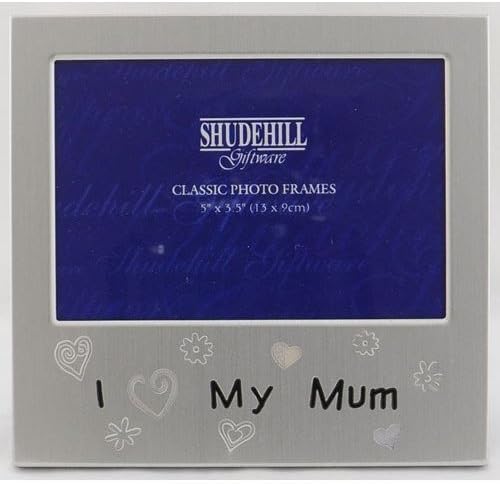 Shudehill I Love My Mum Silver Colour Photo Frame Christmas Birthday, Aluminum, Size 5''x3.5''