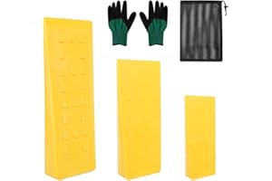 Fivtsme Fällkeil Kunststoff, Fällkeil Set, 3 Stück ABS Kunststoff Forstkeile Baumkeile, Forst Zubehör Wald, Baum-Fällkeil zum Baumschneiden, HolzfällerzubehörWerkzeuge (6 Zoll, 8 Zoll, 10 Zoll)