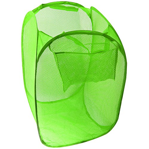 COM-FOUR® 2x Pop-Up Wäschebox, faltbarer Wäschekorb, faltbare Aufbewahrungsbox in grün - 2