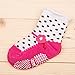 Happy Cherry 3 Pairs Girls Baby Little Flowers Dot Cotton Antislip Socks