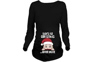 Q.KIM Donna Maglietta Premaman T-Shirt Divertente Neonato