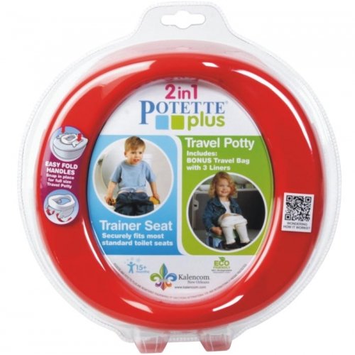 RED 2 in 1 Potette Plus Port-A-Potty Training with Liner refills for the Potette Plus®