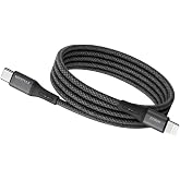 Type C-Lightning &Ouml;RG&Uuml;L&Uuml; Şarj Kablosu, 27Watt PD Hızlı Şarj, Siyah, 1Metre, REMORAX Wahoo (1Ad x 1Metre Siyah)