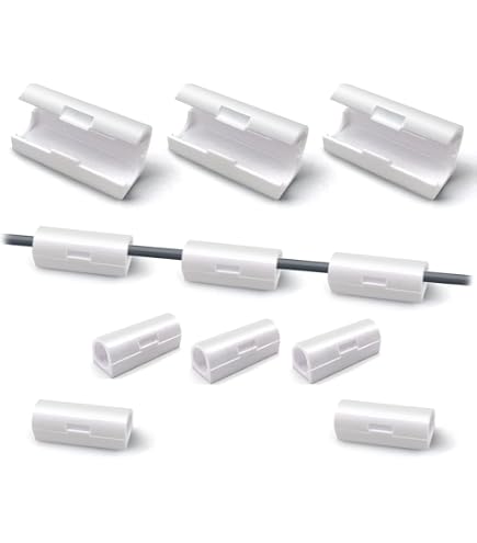 20 Stück Mini Outdoor Kabelclips Selbstklebend Schwarz mit Klebebändern
