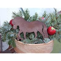 Edelrost Fjordpferd XXS mit Erdspieß