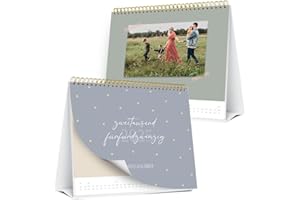 PAPERLIONS Stehkalender 2025 selbst gestalten I Fotokalender zum Aufstellen I Kalender zum Selbstgestalten I Foto Bastelkalender DIY I Monatskalender als tolle Geschenkidee zu Weihnachten oder Geburtstag