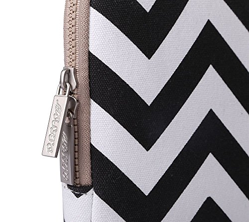MOSISO Chevron Segeltuchstoff Hülle Sleeve Tasche für 12,9 Zoll iPad Pro, 13-13,3 Zoll MacBooks, Laptops mit Bonus-Tasche Farbe: Schwarz - 8