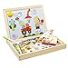 Produktbild Doppelseitige Holzstaffelei zum Zeichnen und Schreiben, weiß/schwarzes Puzzlespiel-Set mit Brettmagneten für Geburtstags- und Weihnachtsgeschenke für Jungen und Mädchen im Alter von 3-5 Jahren