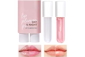 Horuili Lip Booster, Lip Plumper Set, Lip Enhancer, Lippenbalsam, Pflanzenextrakte Plumping Lip Serum, Macht die Lippen praller und hydratisierter