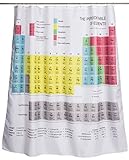 Duschvorhang Chemie Motiv - Bunt 'Periodensystem der Elemente' 180 x 180 cm - Dusch-Vorhang als Geschenkidee - Grinscard