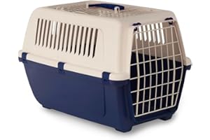 ROSEWOOD MP BERGAMO 02549 Vision Free 2 türen, Katzen und Haustier-Transportbox, Von Oben Zu Öffnen, 55 cm, Blau