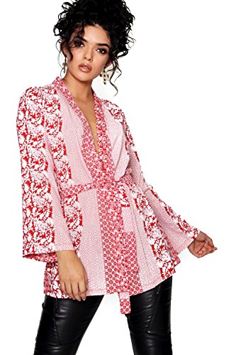 Preisvergleich Produktbild Damen rot Florence Scarf Print Kimono - S