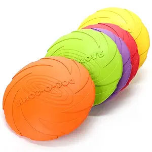 ZOROPETS Dog Frisbees, Dog Flying Disc, Durable Dog Toys, Nature Rubber Floating Flying Saucer for Water Pool Beach