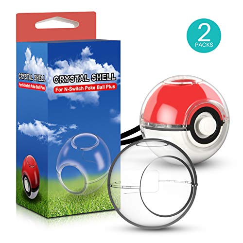 Funda para Poke Ball Plus - NesBull Funda Protectora para el Control Poke Ball Plus para Nintendo Switch (2, Transparentes)