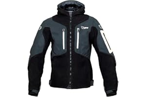 Jet Blouson Veste Moto Homme 3 Couche Membrane Imperméable à l'eau 360 Super Réfléchissant Homologué Armure Haute Performance Softshell Toute la saison REFLEX (Noir, 2XL (EU 54-56))