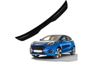 KizmiQ Auto Spoiler Posteriori per FO-rd Puma ST-Line 2019 2020 2021 2022 2023 Nastro Installare Adesivo,ABS Alettone Tetto Posteriore Tuning Ala Styling Accessori,A/Black