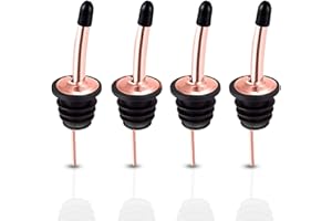 Minismus Beccuccio per bottiglie in oro rosa, 4 pezzi, per bottiglie, versamenti di vino, universale, adatto ad esempio per vino, liquori, cocktail e olio