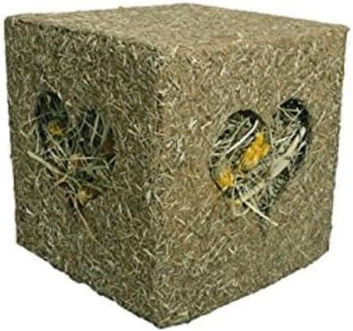 Rosewood Naturals I Love Hay Forage Cube, Small Animal Treat and Gnaw Toy for Rabbits, Guinea Pigs, Chinchillas, Degus, Hamsters, Gerbils, Mice and Rats - Large