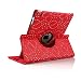 Produktbild nwnk13 ® PU Leder 360 drehbar Smart Case Cover für Galaxy Tab A 24,6 cm (T550) mit Displayschutzfolie & lange Touch Pen Glitter Red Galaxy Tab A 9.7''