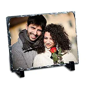 AASTHA IMAGINE #1 Personalized Stone Photo Frame, Customize with Your Photos & Messages 5x7