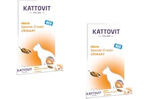 GENERISCH Kattovit Feline Urinary Special Cream - Mangime complementare per gatti con pollo - Confezione doppia - 2 x 6 x 15 g..