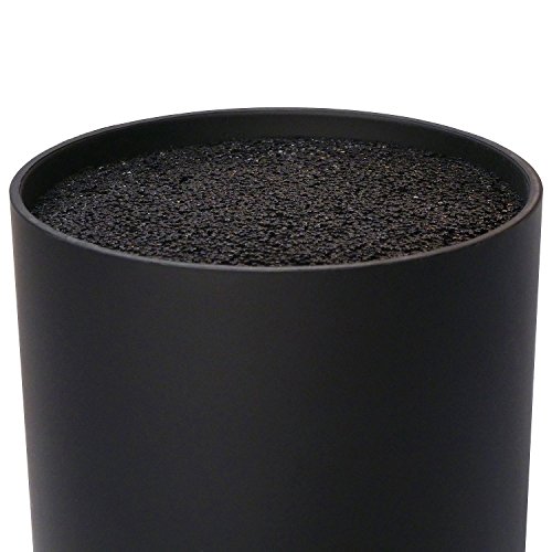 Premium Universal Messerblock Borsten-Einsatz + gratis Messerschärfer für sofort scharfe Messer | min. 6-8 Messer (Höhe 18cm / Ø 11cm) | geruchsfrei und spülmaschinenfest zur einfachen Reinigung | optimale Aufbewahrung durch spezielle Sternborsten - 2