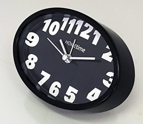 Vintage Retro Oval Shape Basic Simple Black Beep Alarm Clock Bedroom Bedside