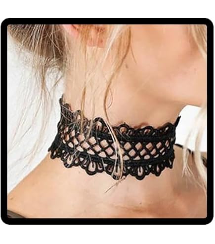 Wedity Lace Collar Clavicle Necklace Short Choker Necklace Jewelry
