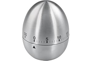 Xavax Minuteur à œuf (avec fonction minuterie, sablier, en acier inoxydable) Argent