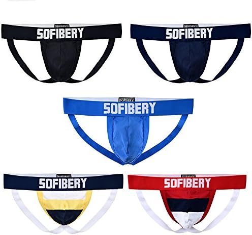 SOFIBERY Men's G-Strings Thongs sexy underwear boxers briefs men of 5 pack (Medium, SOF422499)
