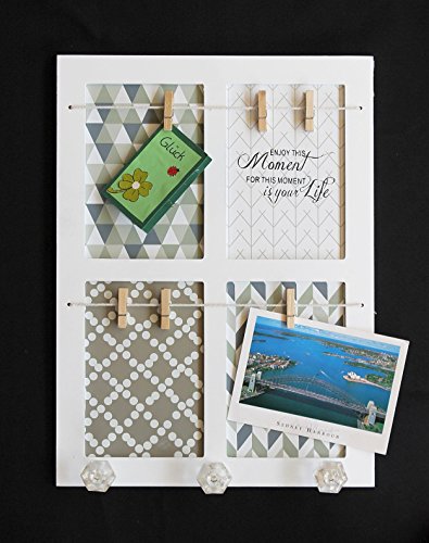 ROLLER Memoboard MOMENT – weiß – mit Haken & Klammern - 4