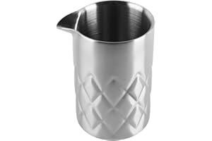 VOANZO Bicchiere per mescolare Cocktail da 540 ml, in Acciaio Inox 304, per mescolare Martini, Shaker in Vetro Senza Cuciture con Fondo appesantito, Bicchiere per mescolare per baristi
