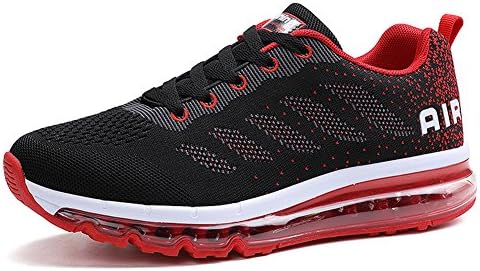 Men Women Running Shoes Sports Trainers Walking Fitness Gym Sneakers(833Red46)