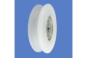 ZSCALE ZAB-S C60/6LL/8 Profil- Kunststoffrolle mit Kugellager für Seil Polyamid Ø29-Ø60 Rollen (C60/6LL/8)