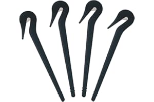 KINBOM 4 sztuki Narzedzie do Usuwania Opasek z Wlosów, Narzedzie do Usuwania Kucyka Elastyczne Przecinak do Wlosów Kucyk Ponytail Cutter Ponytail Remover dla Wszystkich Rodzajów Wlosów (Czarny)