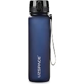 UZSPACE spor İ&ccedil;ecek şişesi 500 ml/800 ml/1 l, sızdırmaz, Tritan ve bisfenol A i&ccedil;ermez, bisiklet, fitness, dış mekan i&ccedil;in su ş