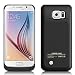 Produktbild MPTEK @ Schwarz 4200 mah Akkuhülle Batterie Hülle Case externe Batterie Akku Case Hülle Zusatzakku Power Pack Cover für Samsung Galaxy S6 Edge samsung S6 edge G925 G925A G925F 5,1"