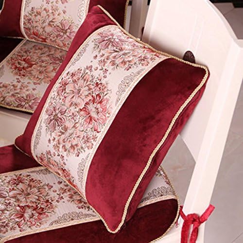 HAIYINGkaodian HAIYING Cushion Gold Embroidery European Style Cushion Sofa Pillow Home Living Room/Bed Back Cushion With Pillow 45*45CM (Color : Red)