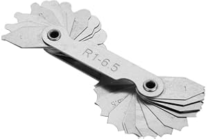 HILITAND Radius Fillet Gauge Stainless Steel External Internal Concave Convex Measuring Tool(R1-6.5MM)