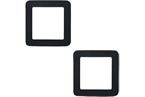 KELTRA 2 Pcs Light Switch Surround Black,Lights Switchs Sticker Protector Cover Plates Socket Plate 3.38 Inch Square Shape Covers Surrounds Self Adhesive Stickers Simple Guard Decoration,for Home Decor