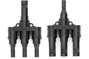 Bemodst M-C-4 Solar Panel Branch Connector, Multi-Branch Optional - Male Female Solar Energy Panel M-C-4 T Branch Connectors Cable Coupler Combiner for solar panels,Photovoltaic Systems (M/3F, F/3M)