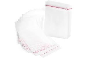 RUBY Buste trasparenti in cellophane con chiusura adesiva, 200 pezzi, 12 x 18 cm