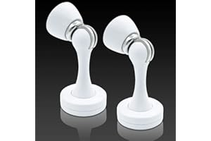 KOLAKO Magnetic Door Stop, 2 Pack Door Stopper Magnetic White Brushed Nickel Magnetic Door Stops Catch Floor Wall Mount Stainless Steel Doorstop Door Holder for Home Office…
