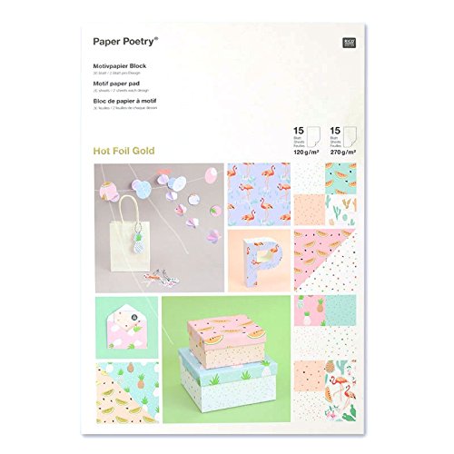 Papier Block Paper Poetry 21x30 cm Tropical Spring x30 Blätter