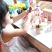 Demiawaking Delicate House Furniture Pink Wooden Dolls Toy Miniature Baby Nursery Room Crib Chair Bunk Bed Pretend Play Kids Children Gift